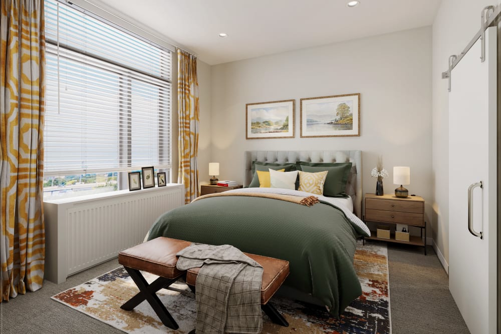 Resident apartment bedroom at Anthology of The Arboretum in Austin, Texas