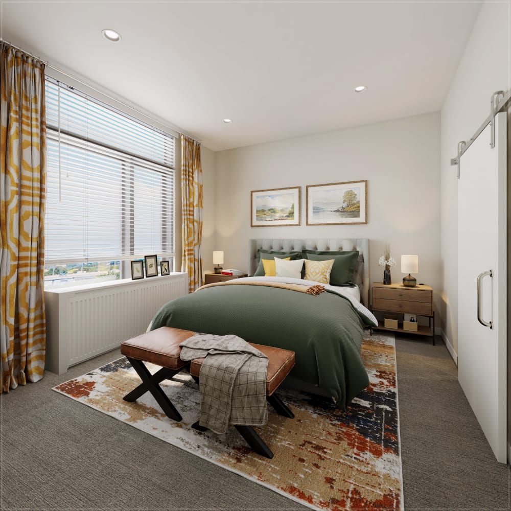 Resident bedroom at Anthology of The Arboretum in Austin, Texas