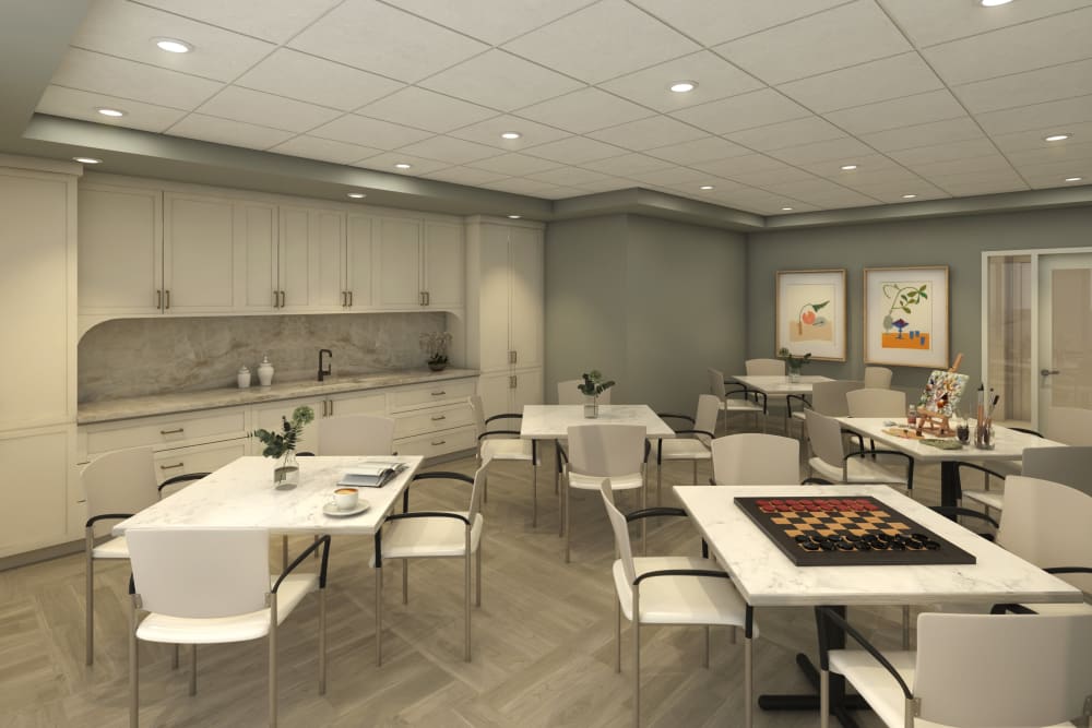 Activity room at Anthology of Highland Park in Dallas, Texas