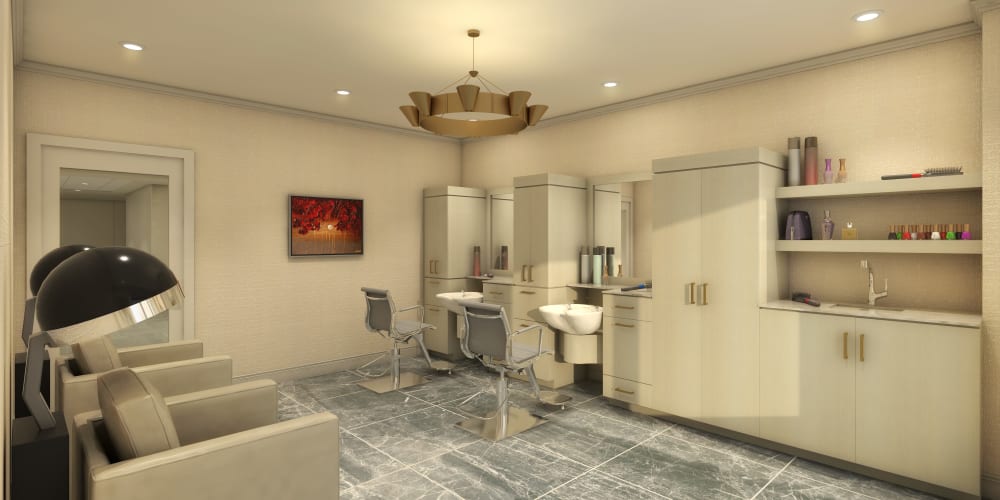 Beauty salon at Anthology of Highland Park in Dallas, Texas
