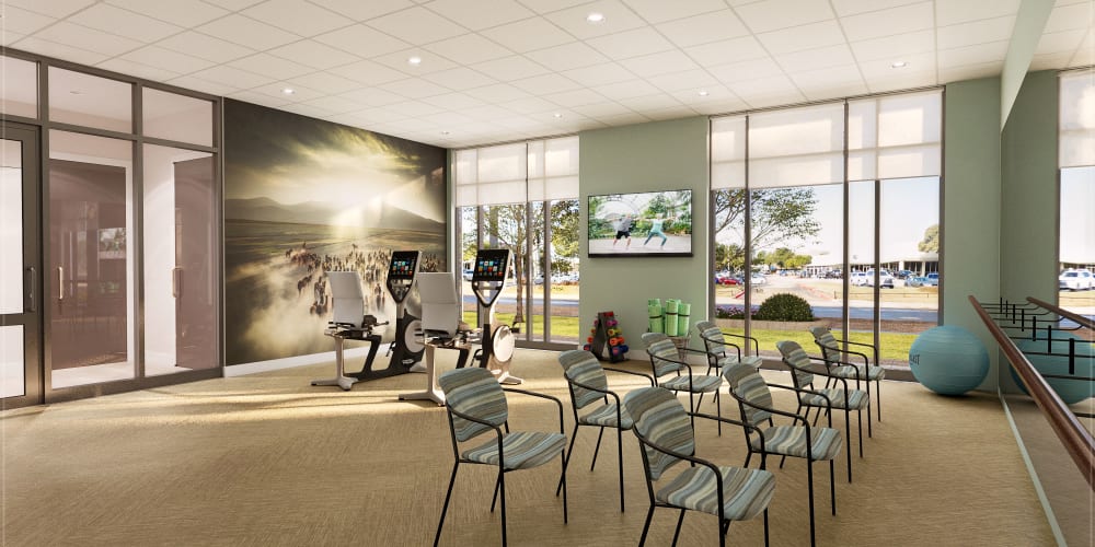 Fitness room at Anthology of The Arboretum in Austin, Texas