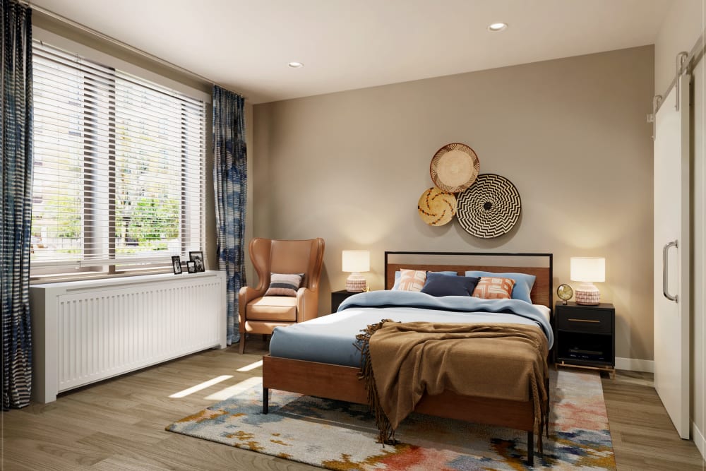 Resident apartment bedroom at Anthology of The Arboretum in Austin, Texas
